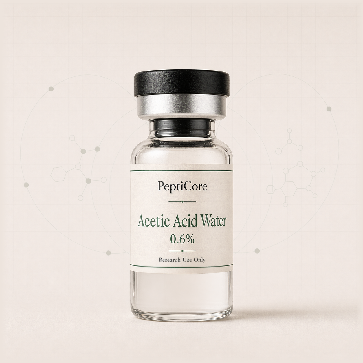 Acetic Acid Water 0.6% research-use series vial