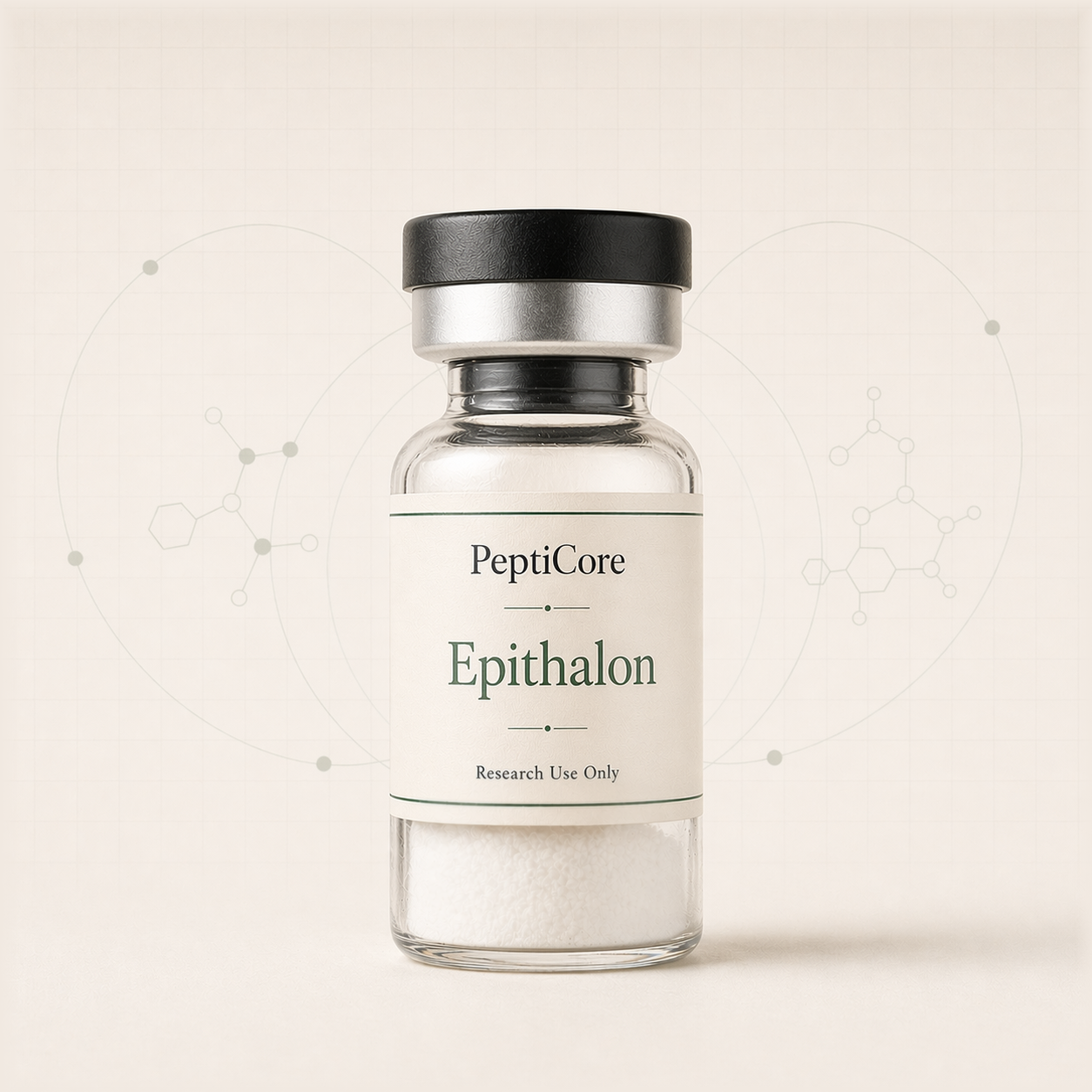 Epitalon research-use catalog vial from PeptiCore